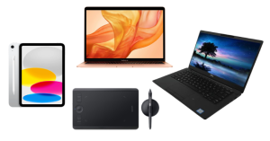 image collage of laptops and tablets